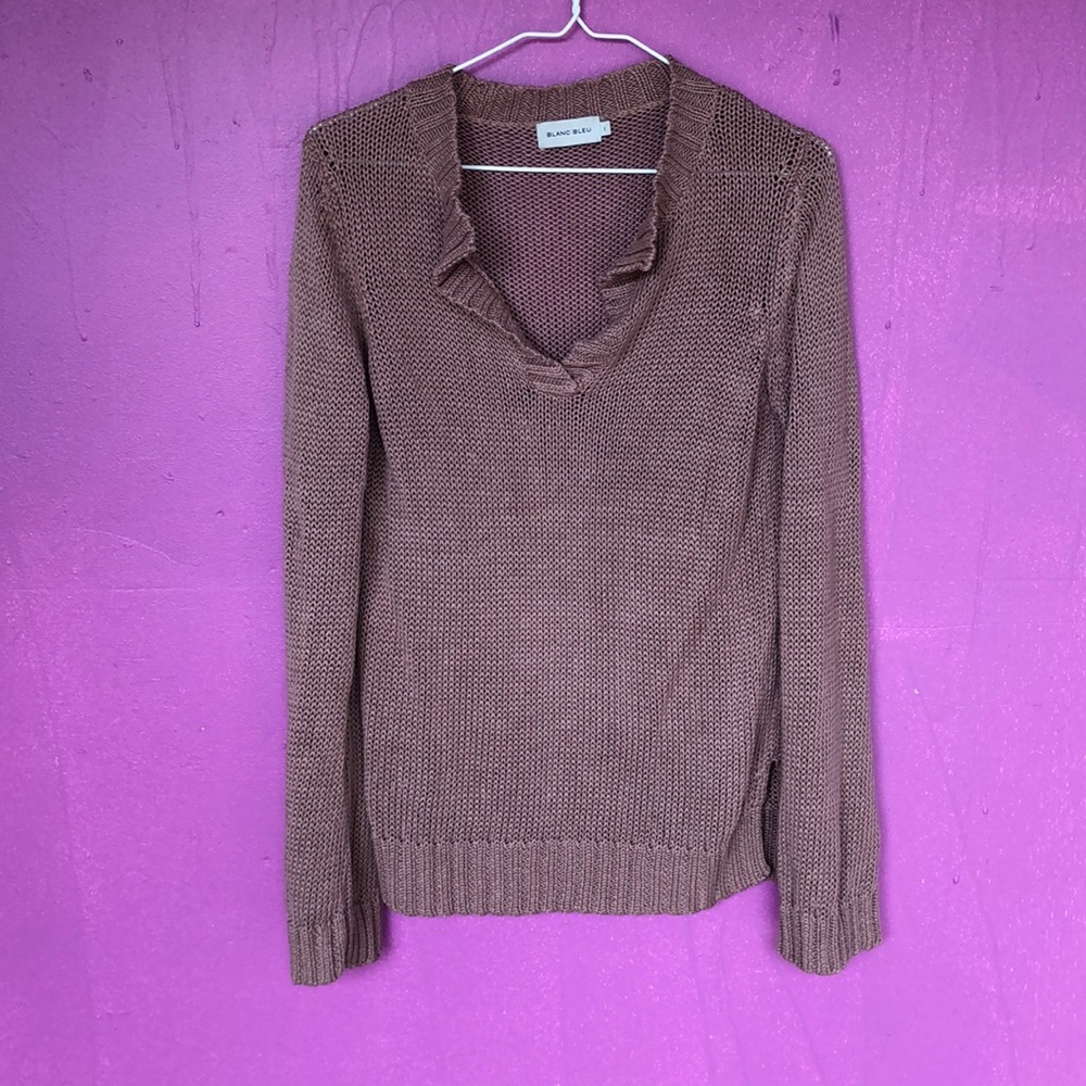 dusty rose sweater
